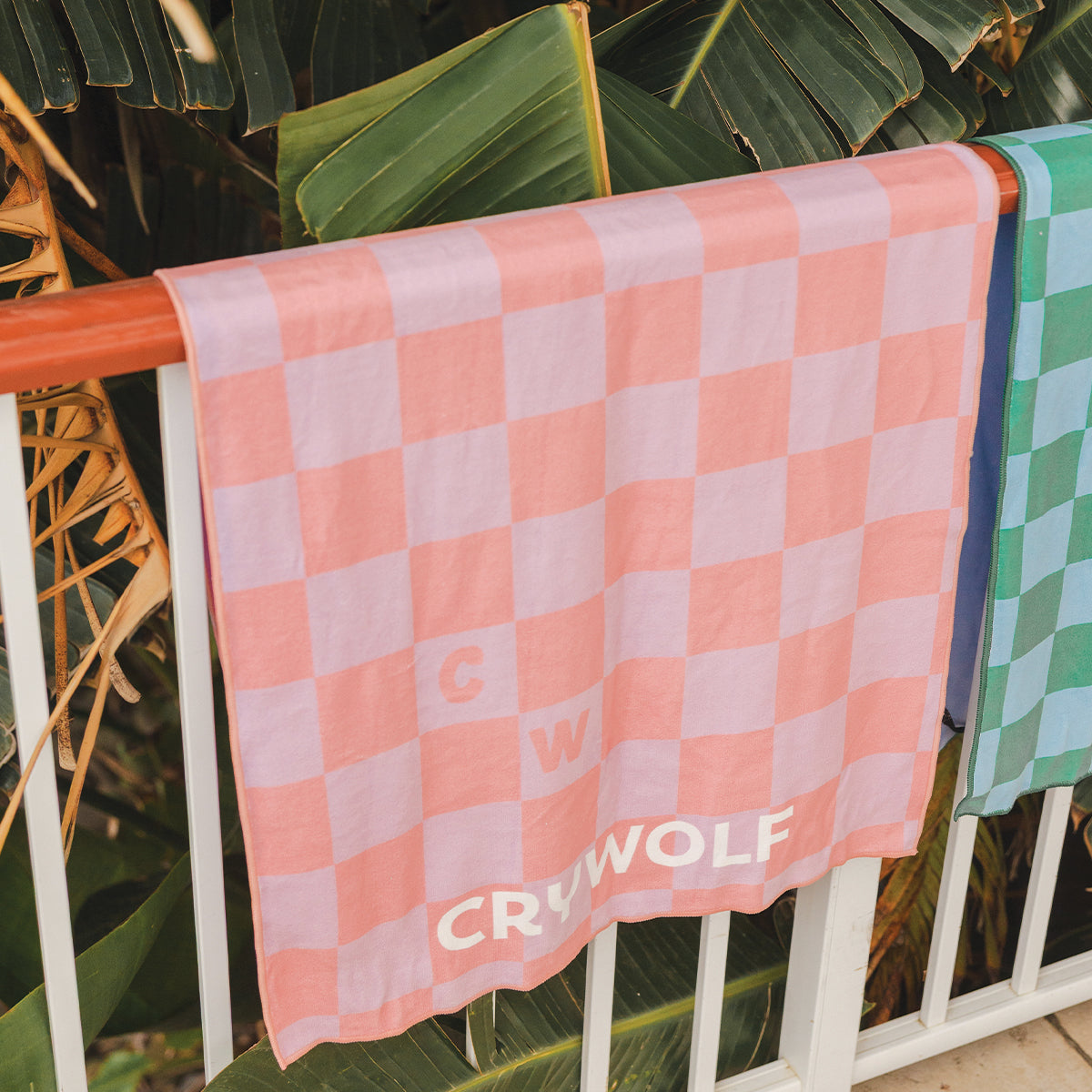 Crywolf - Rapid Dry Towel - Flamingo Check