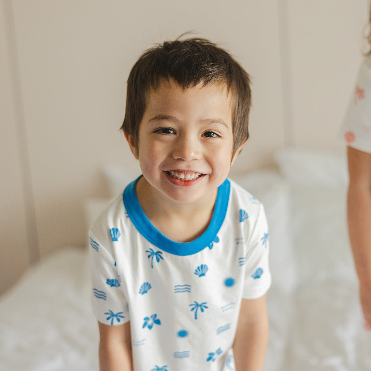 Crywolf - Short Sleeve Sleep Set - Blue Holiday