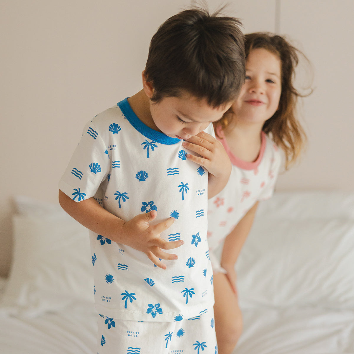 Crywolf - Short Sleeve Sleep Set - Blue Holiday
