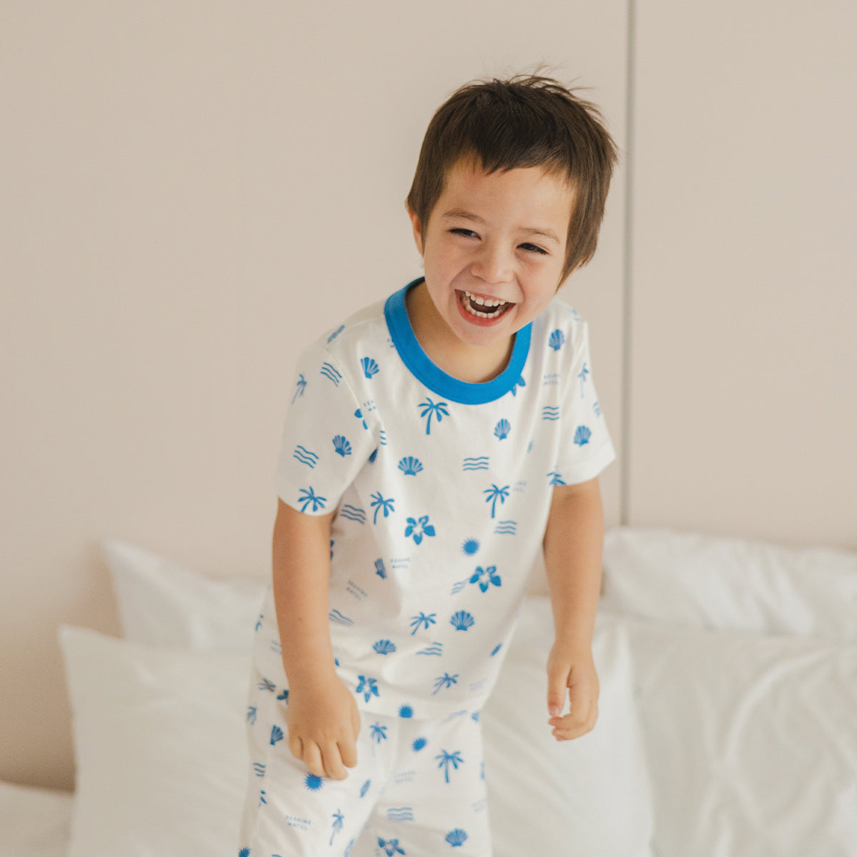 Crywolf - Short Sleeve Sleep Set - Blue Holiday