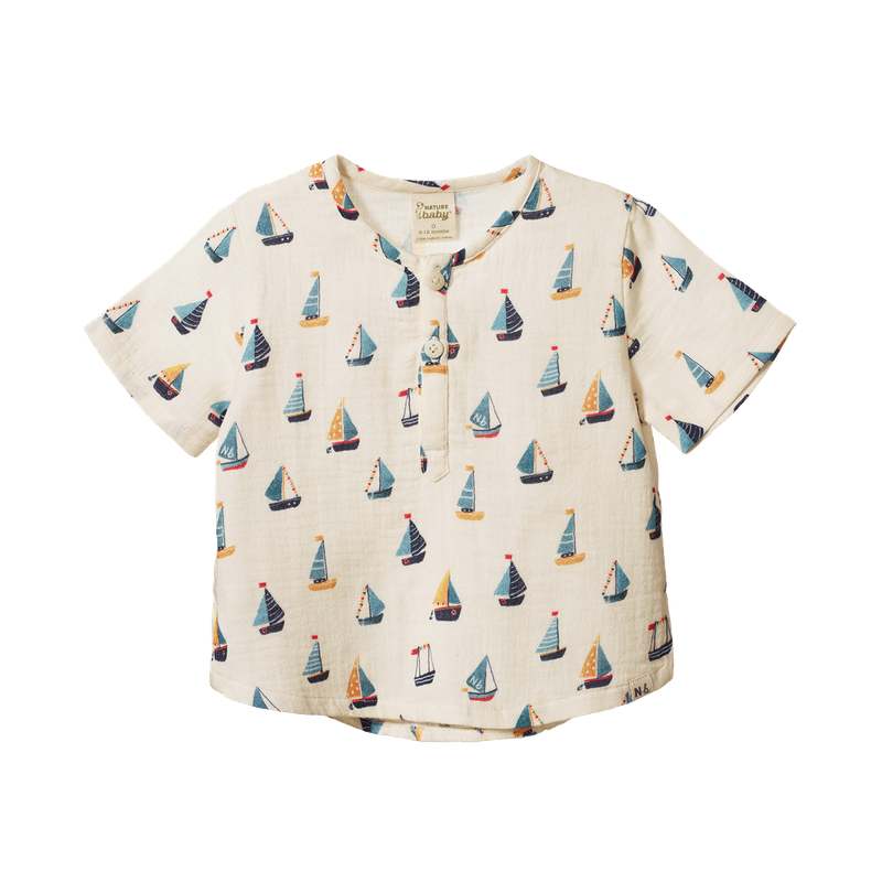Nature Baby - S/S Caravan Shirt Muslin - Regatta