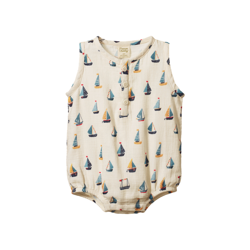 Nature Baby - Cedar Muslin Suit - Regatta