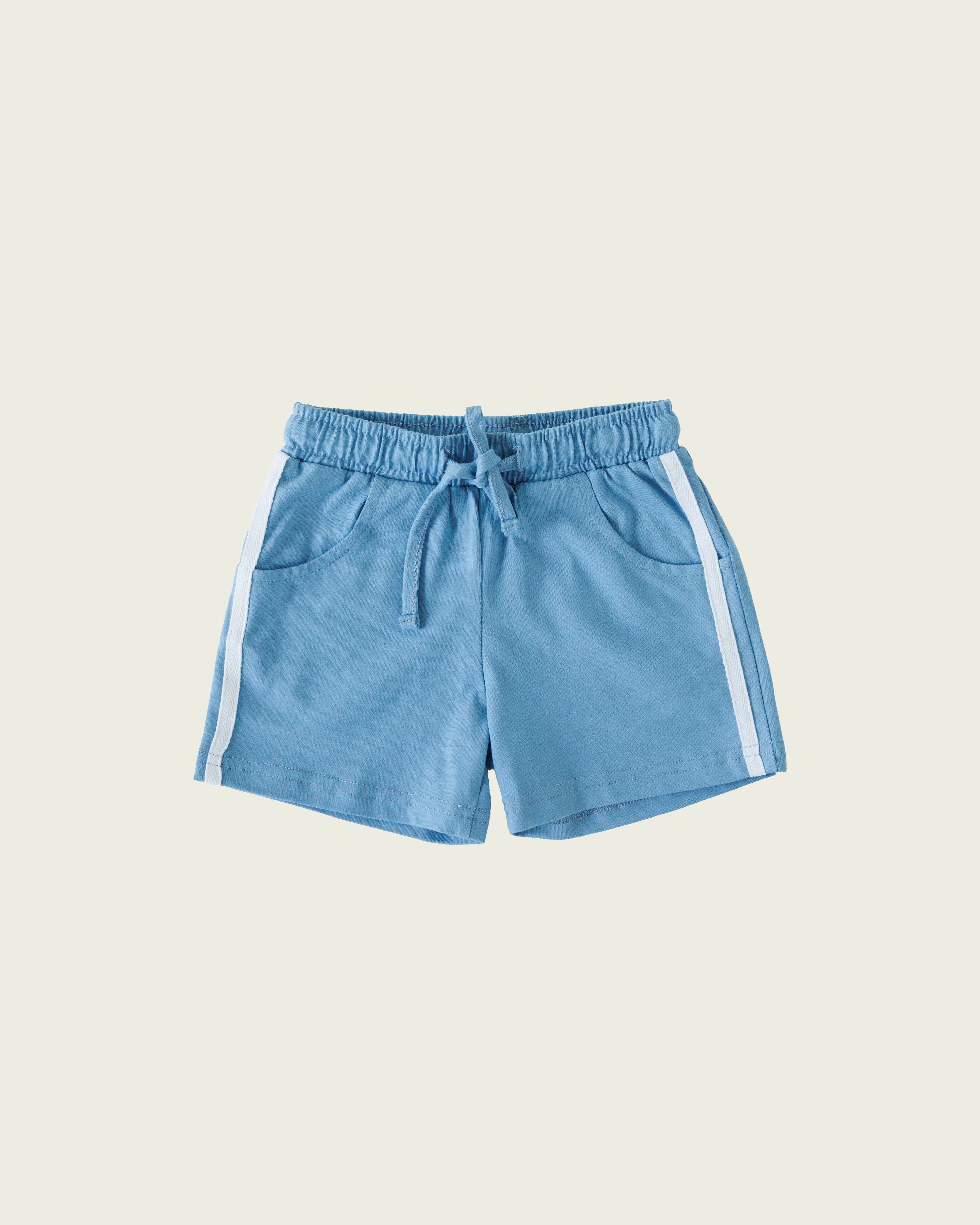 Slowly Label - Retro Short - Cornflower