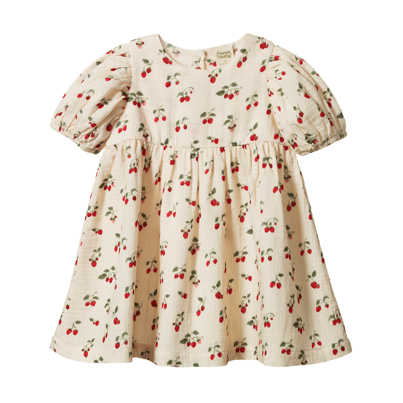 Nature Baby - Albertine Muslin Dress - Strawberry Blush
