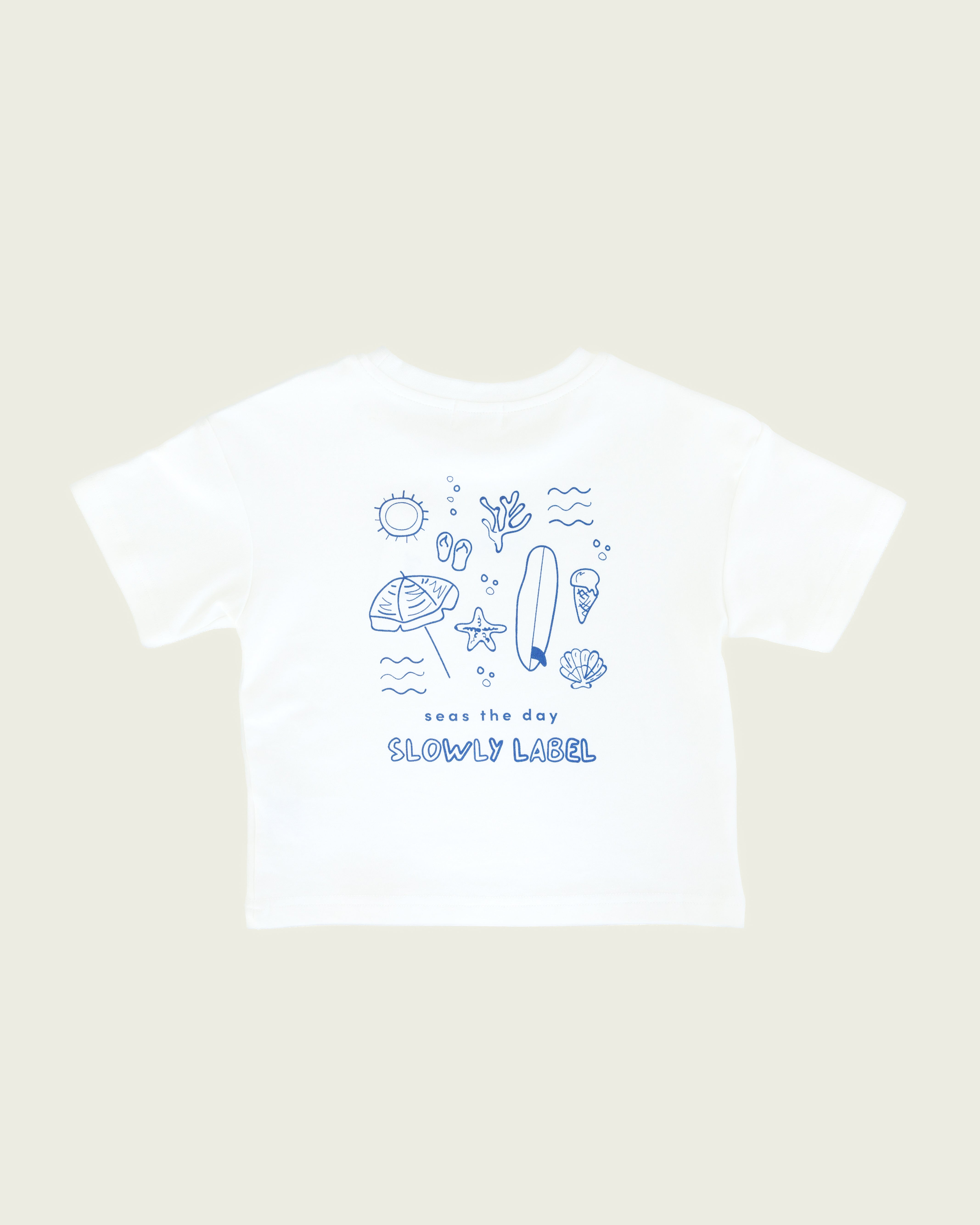 Slowly Label - Seas The Day Tee - Ocean