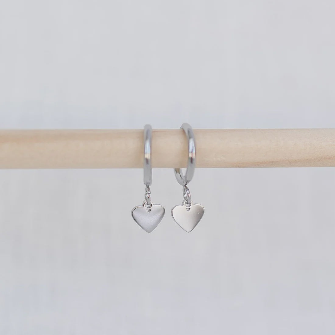 Katyb Jewellery - Earrings - Heart Hoops