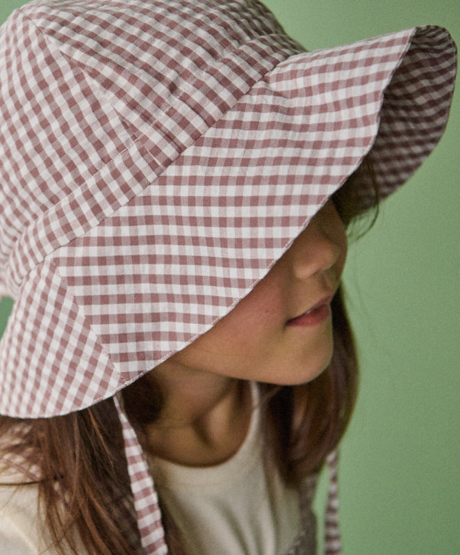 Nature Baby - Gingham Sunhat - Twilight Check