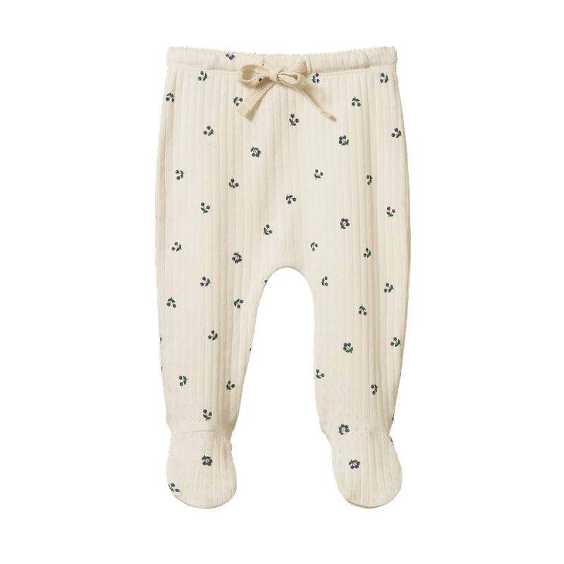 Nature Baby - Footed Rompers Pointelle - Winter Berry