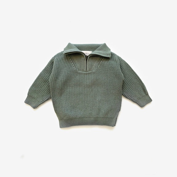 The Rest - Fisherman Knit Jumper - Sage