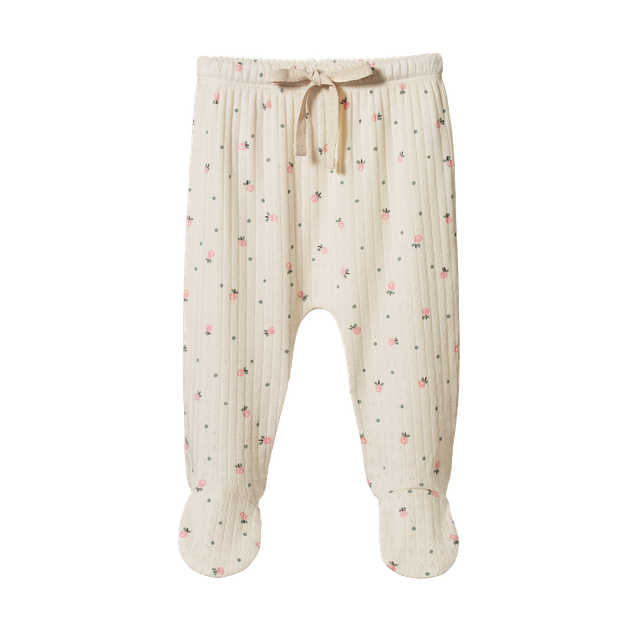 Nature Baby - Footed Rompers Pointelle - Posey Blossom