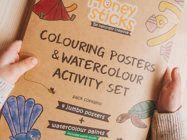 Honeysticks - Jumbo Posters and Watercolour Paints Activity Set