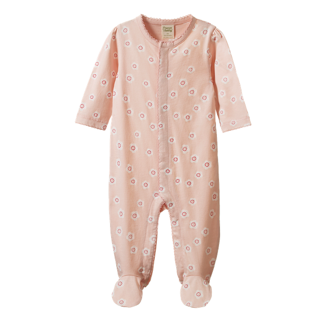 Nature Baby - Lucy Suit - Flora Stamp Rose Dust