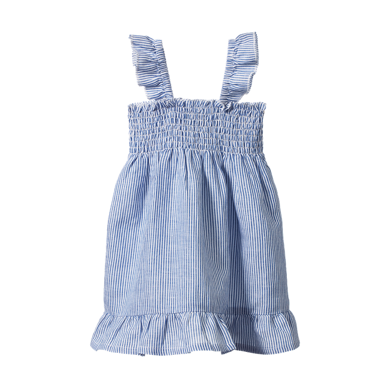 Nature Baby - Gala Dress Linen - Blue Stripe