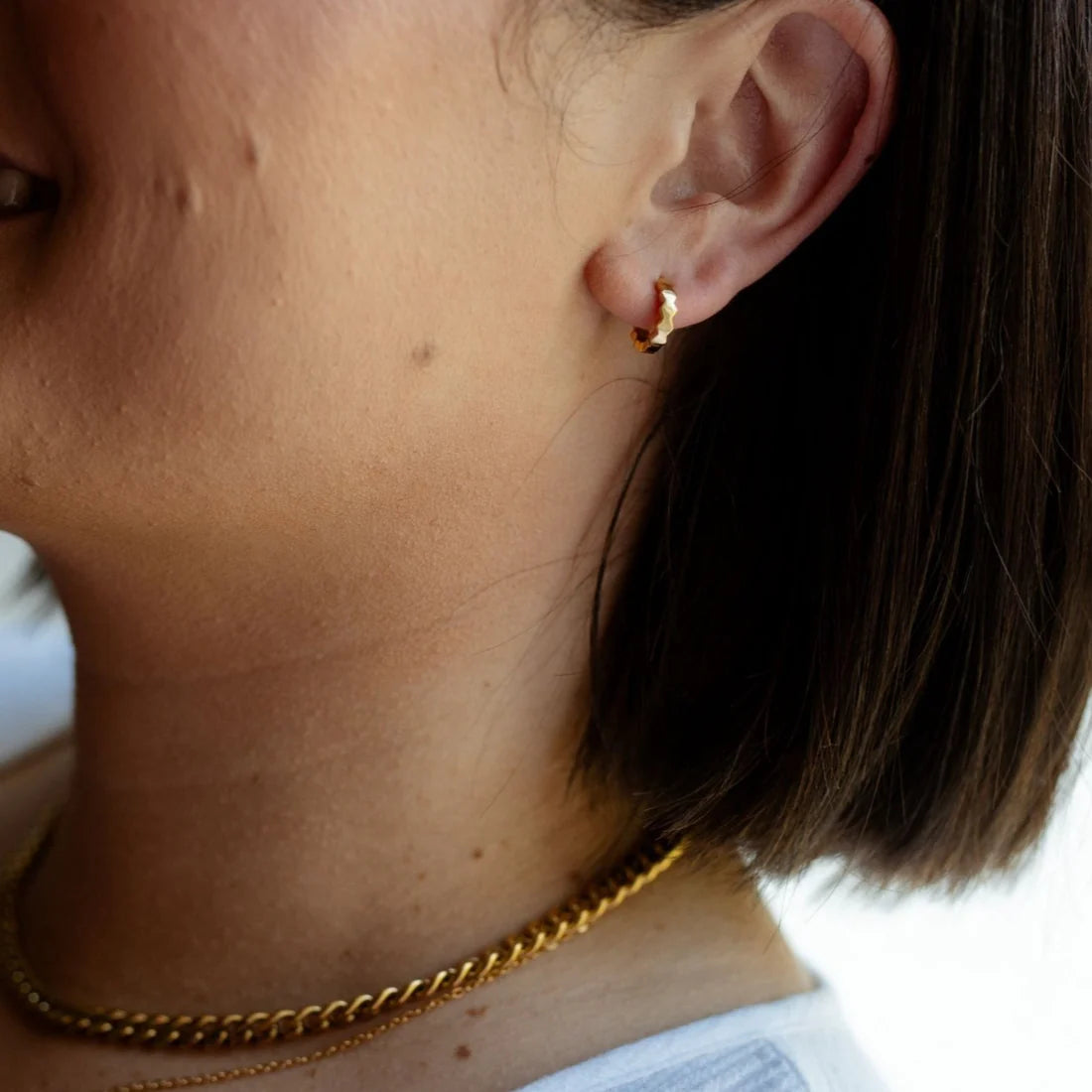 Katyb Jewellery - Earrings - Hex Hoop