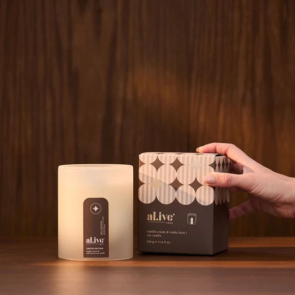 Al.ive - Soy Candle - Vanilla Cream + Tonka Bean