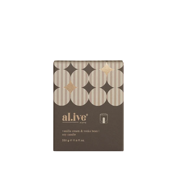 Al.ive - Soy Candle - Vanilla Cream + Tonka Bean