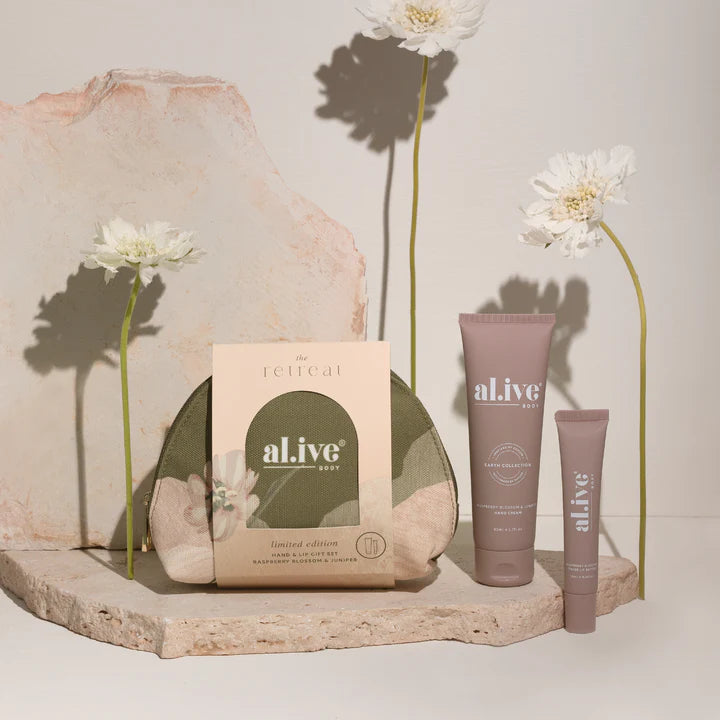 Al.ive - Hand Cream + Lip Butter Gift Set - Raspberry Blossom + Juniper