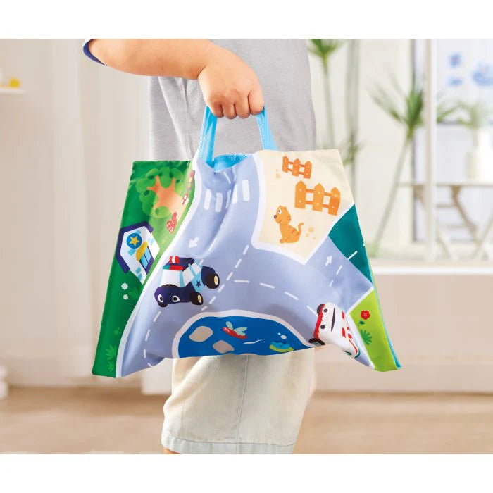 Hape - Pull-Back Plush Car Set