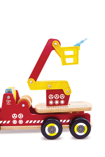 Hape - Siren + Lights Toy Fire Truck