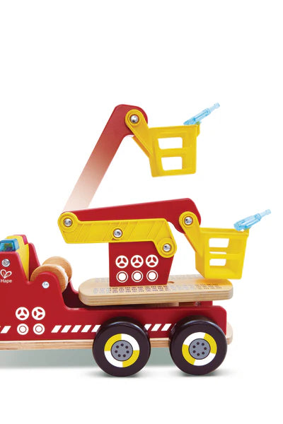 Hape - Siren + Lights Toy Fire Truck