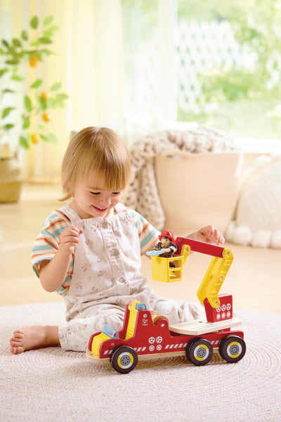 Hape - Siren + Lights Toy Fire Truck