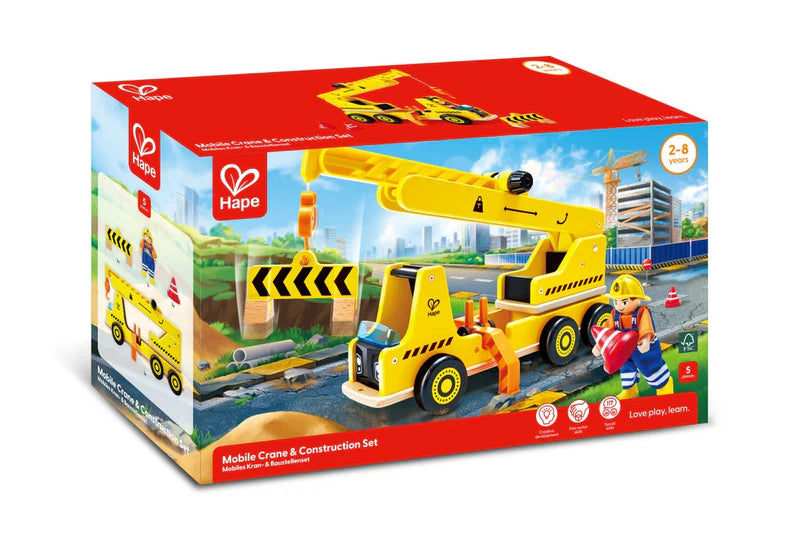 Hape - Mobile Crane + Construction Set