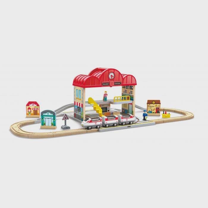 Hape - Portable Train Station Set