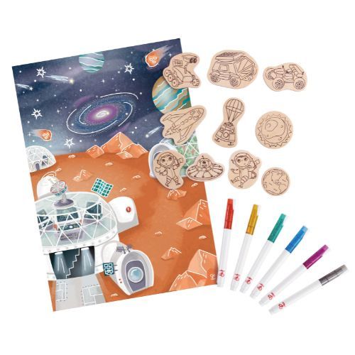 Hape - Storytelling DIY Magnets Mars Space Life