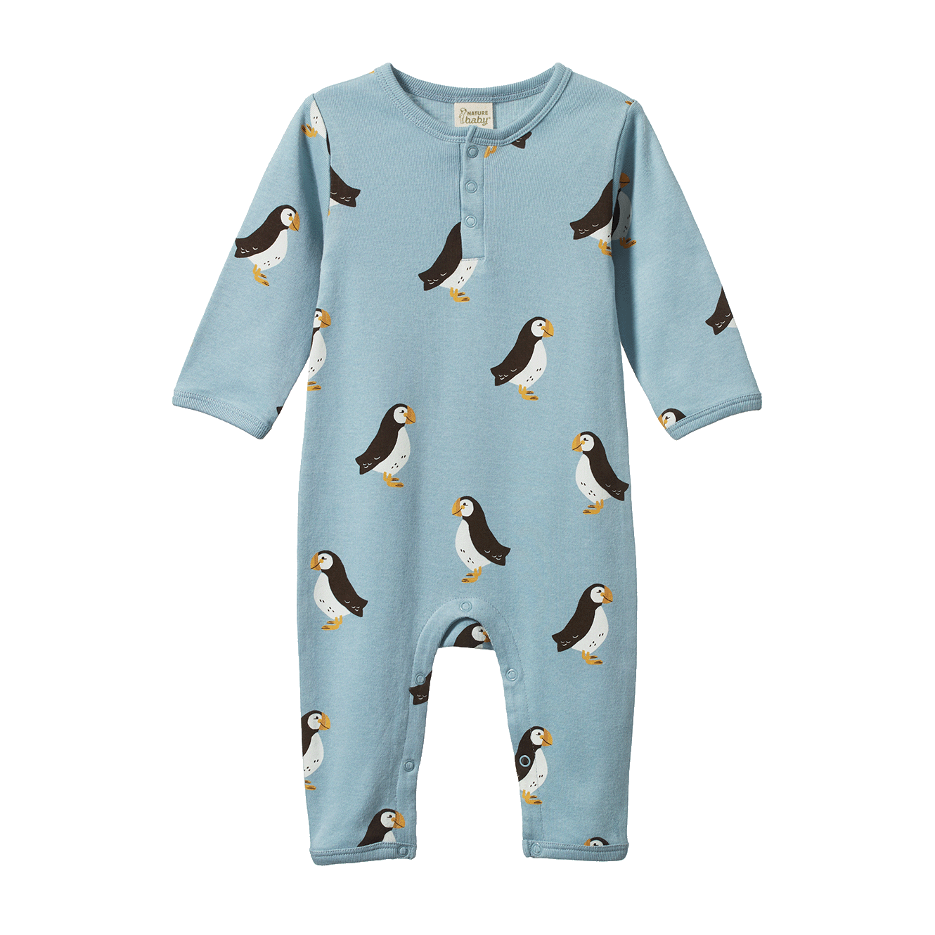 Nature Baby - Henley Pyjama Suit - Puffin