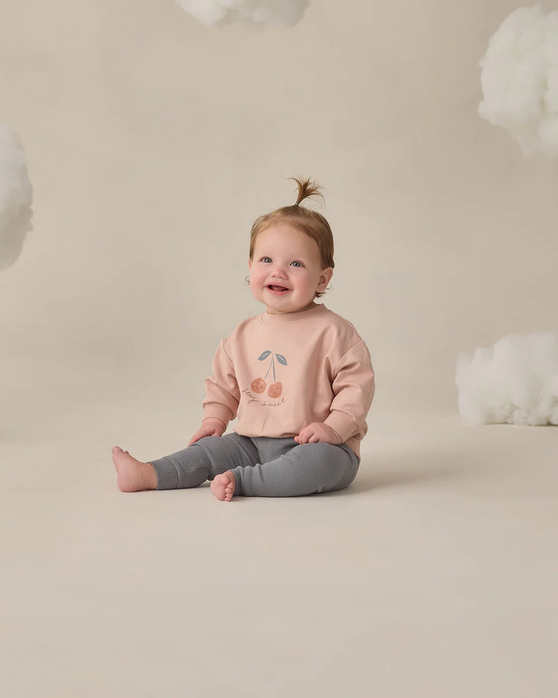 Quincy Mae - Relaxed Sweatshirt - Cherry Blush