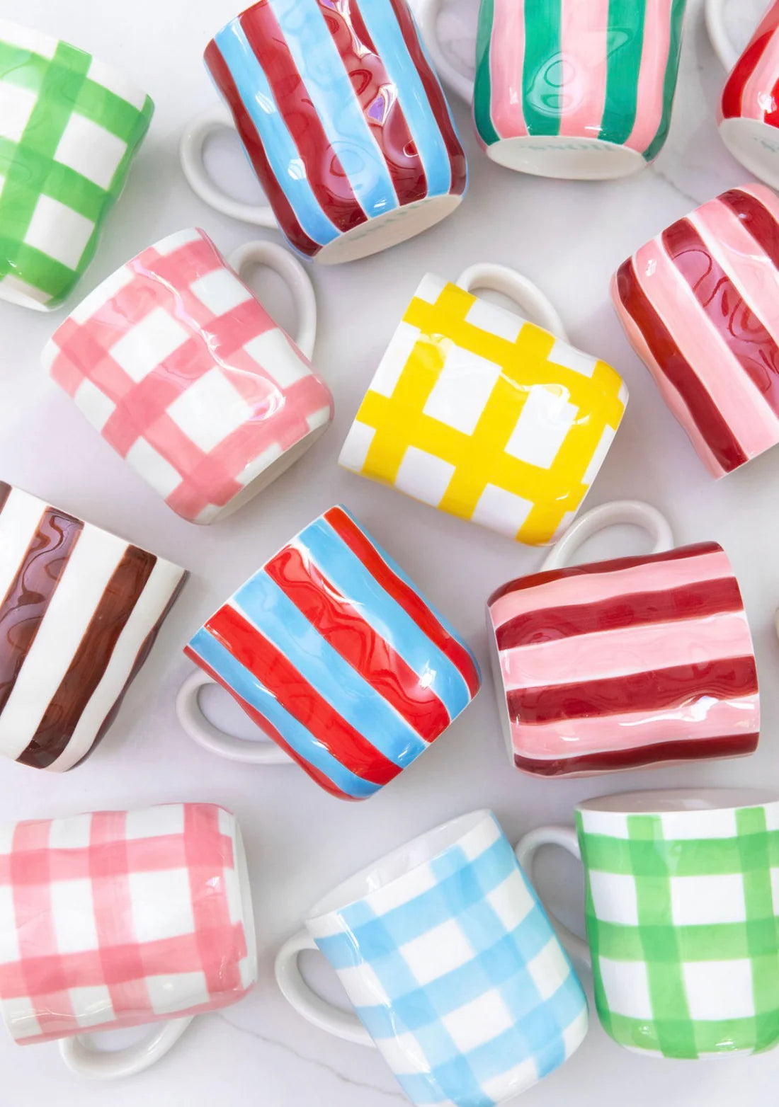 Mug - Pink + Yellow Stripe