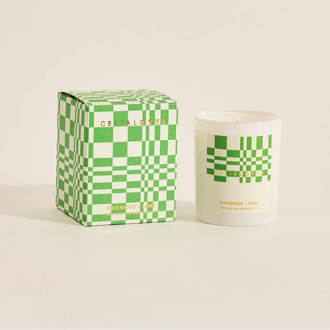 Celia Loves - Scented Soy Candles - Oakmoss + Lime