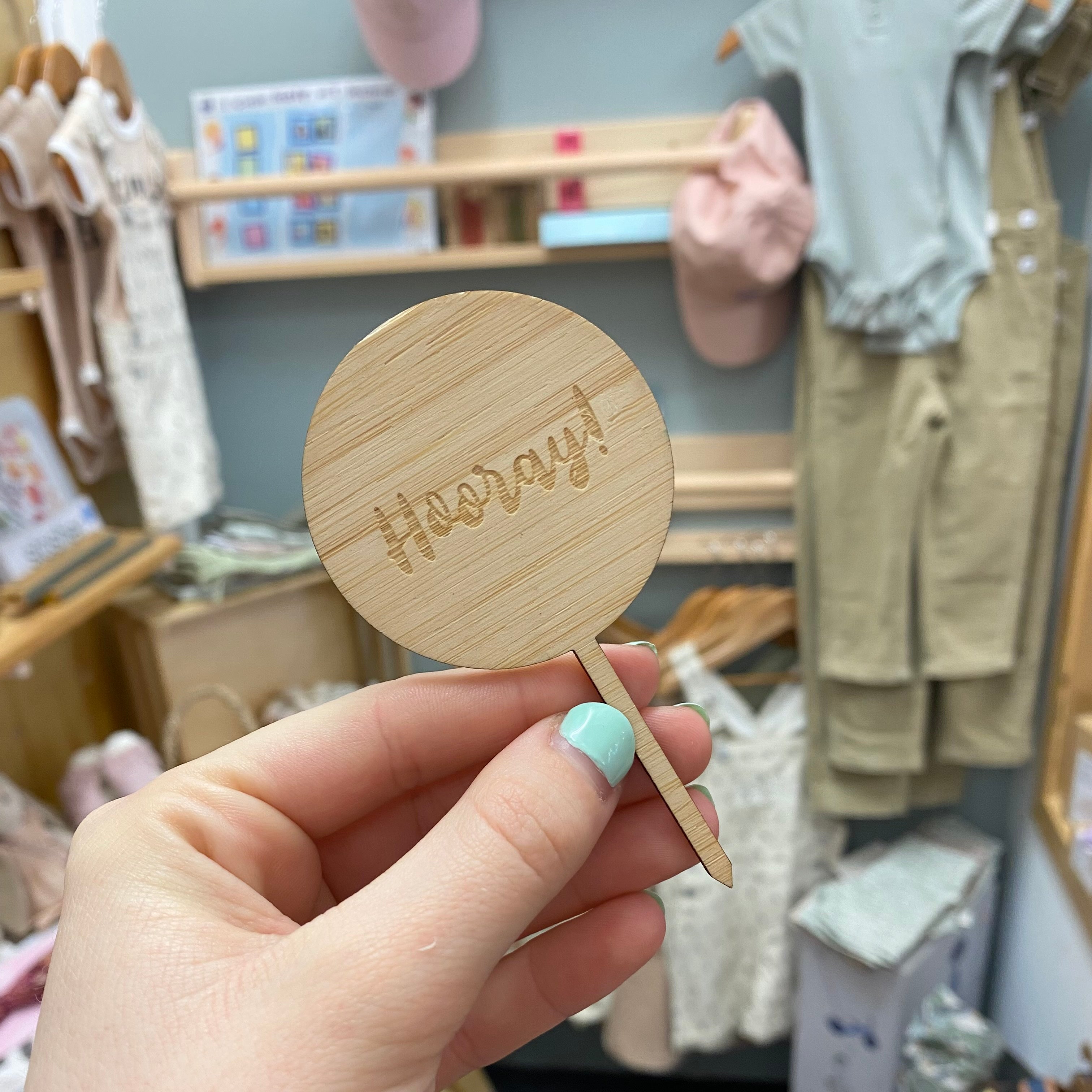 Hooray Itty Bitty Cake Topper