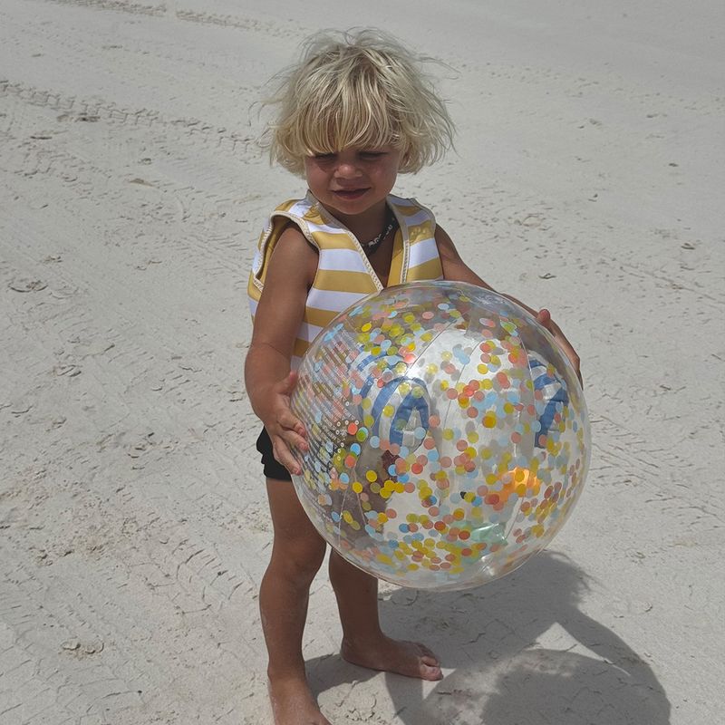 Sunnylife - 3D Inflatable Beach Ball - Sammy the Seagull Blue Stripe