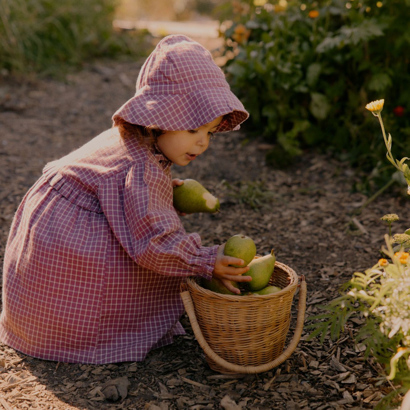 Nature Baby - Ingrid Dress - Rhubarb Check