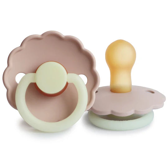 Frigg Pacifier - Latex - Daisy Night Glow