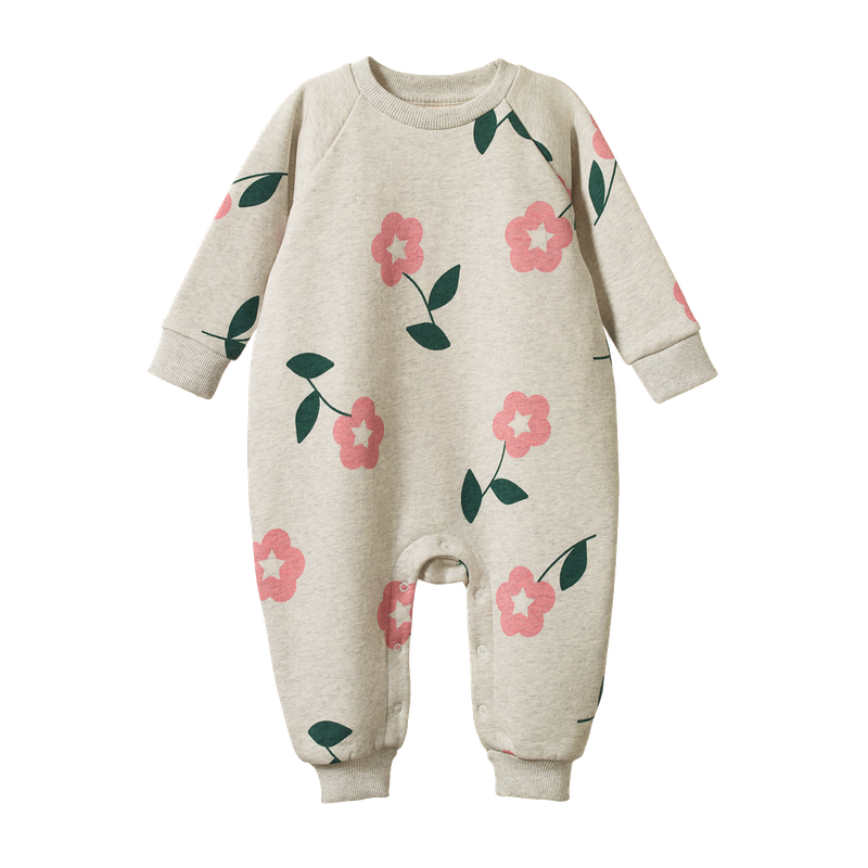 Nature Baby - Juno Long Sleeve Romper - Primrose Print