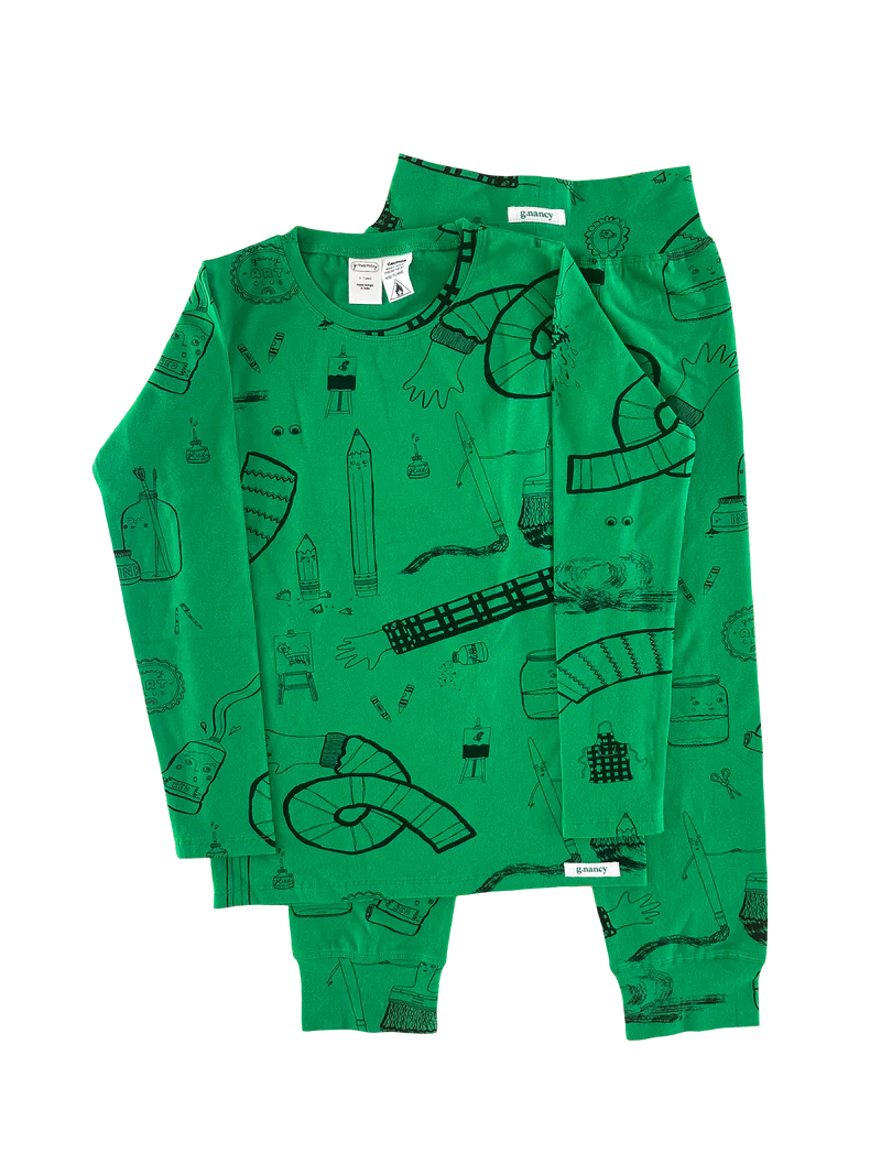 G.Nancy - Kelly Green | I am an Artist Long PJ Set
