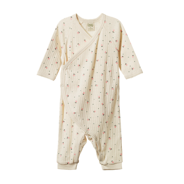 Nature Baby - Kimono Stretch + Grow Pointelle - Posey Blossom