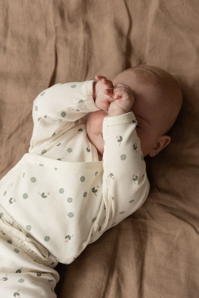 Nature Baby - L/S Kimono Bodysuit - Lucky