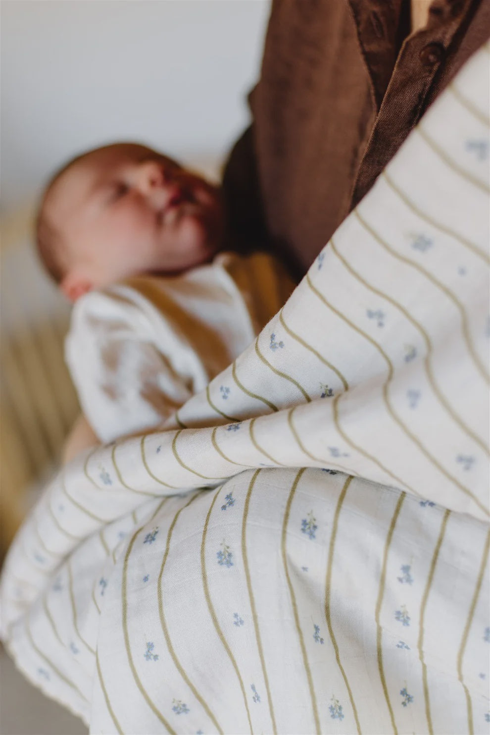 Leni the Label - Muslin Swaddle Blanket - Forget Me Not