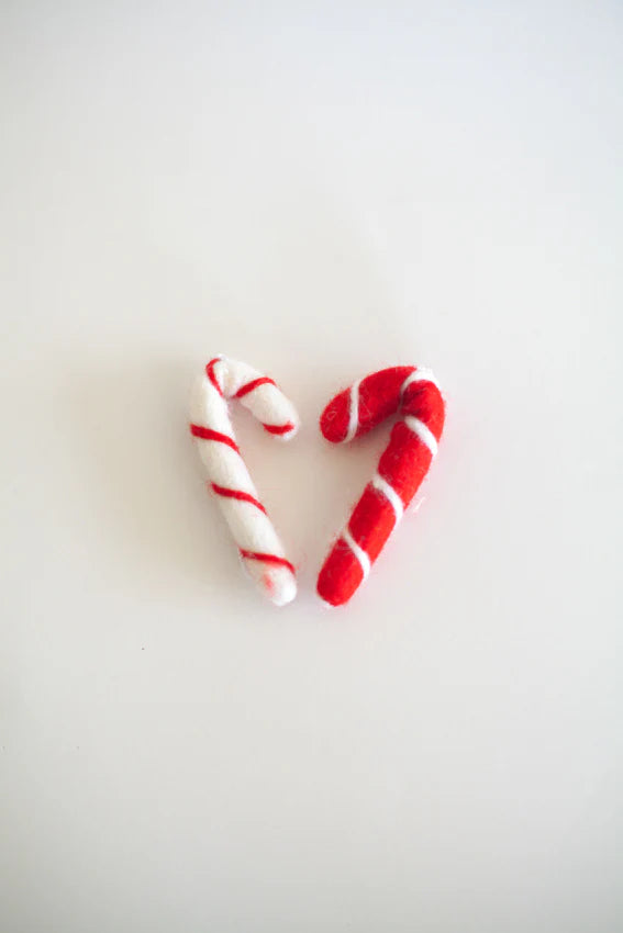 Felt Christmas Decorations - Hanging Candy Cane