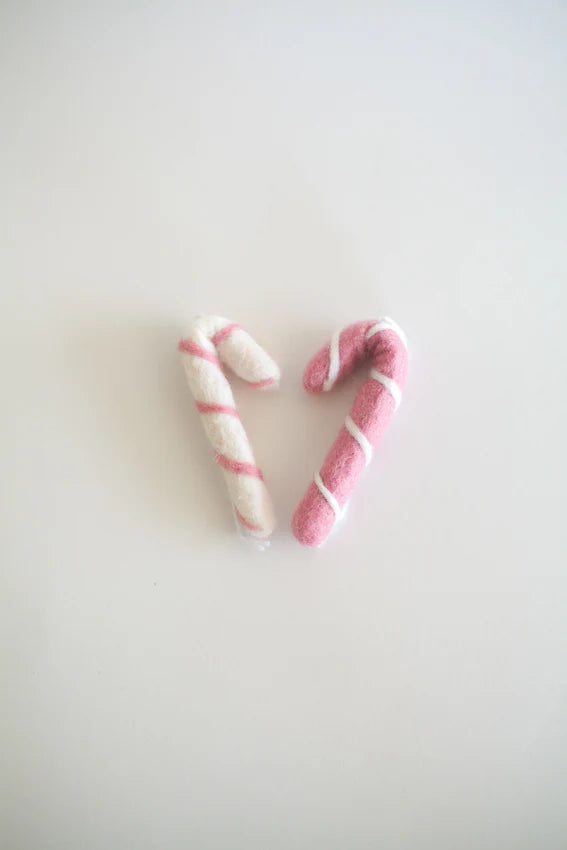 Felt Christmas Decorations - Hanging Candy Cane