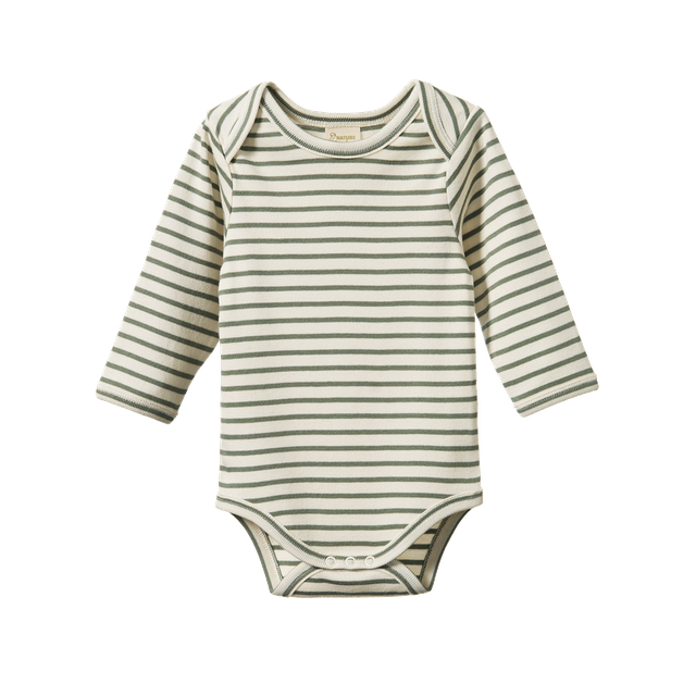 Nature Baby - L/S Bodysuit - Nettle Sailor Stripe