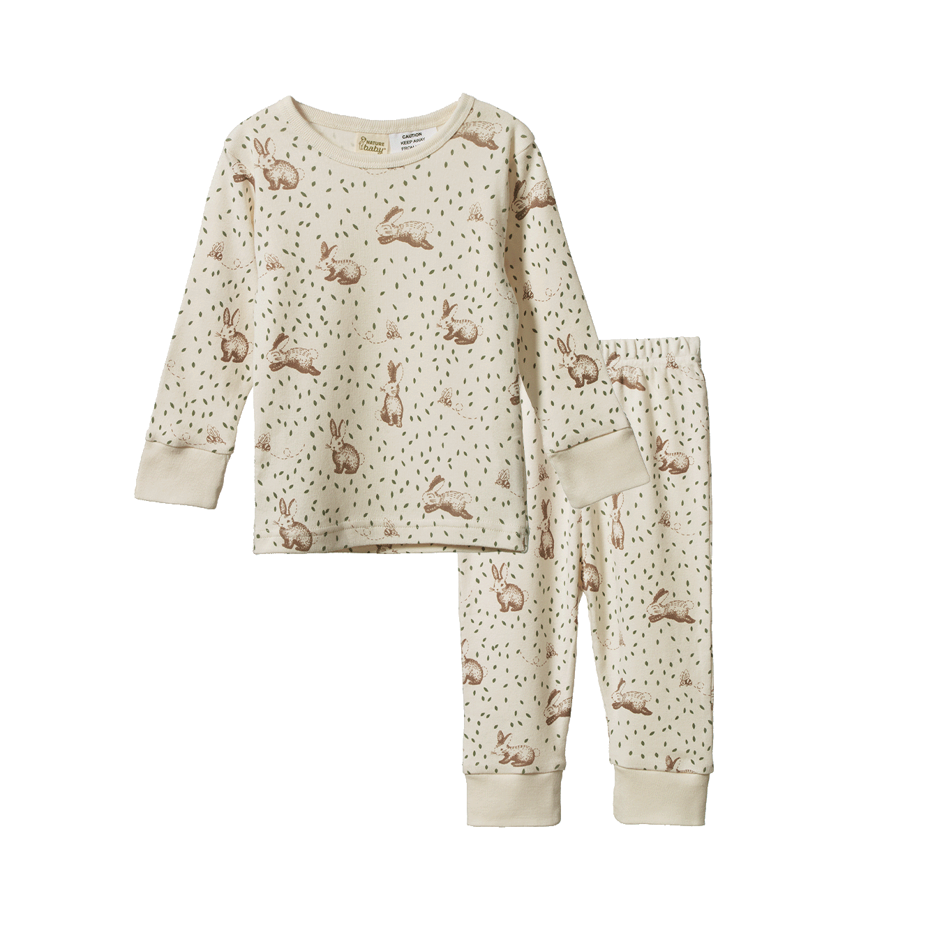 Nature Baby - 2PC Long Sleeve Pyjamas - Rabbitty