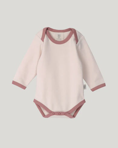 Babu - L/S Bodysuit - Petal Contrast
