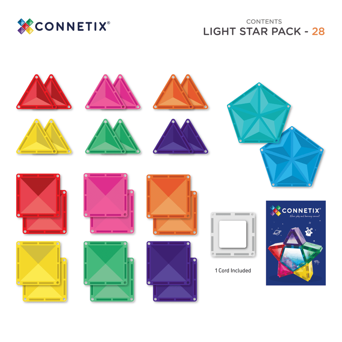 Connetix - Light Star Pack 28pc