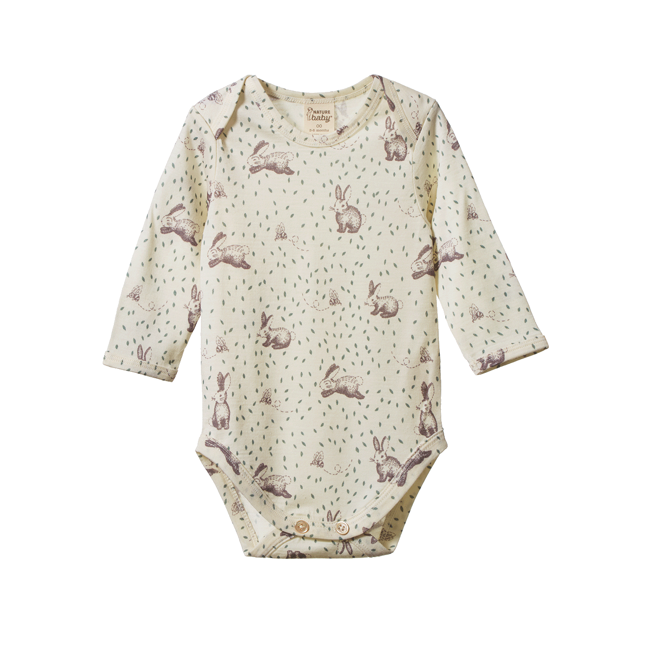 Nature Baby - Merino L/S Bodysuit - Rabbitty