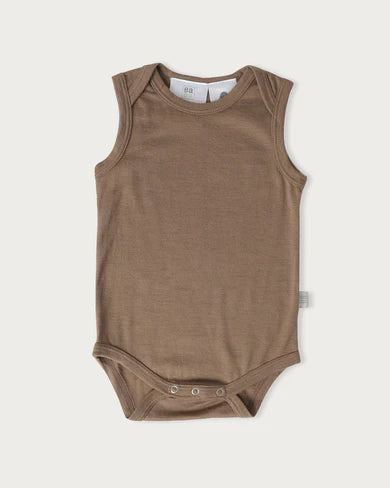Babu Merino - Singlet Bodysuit - Walnut