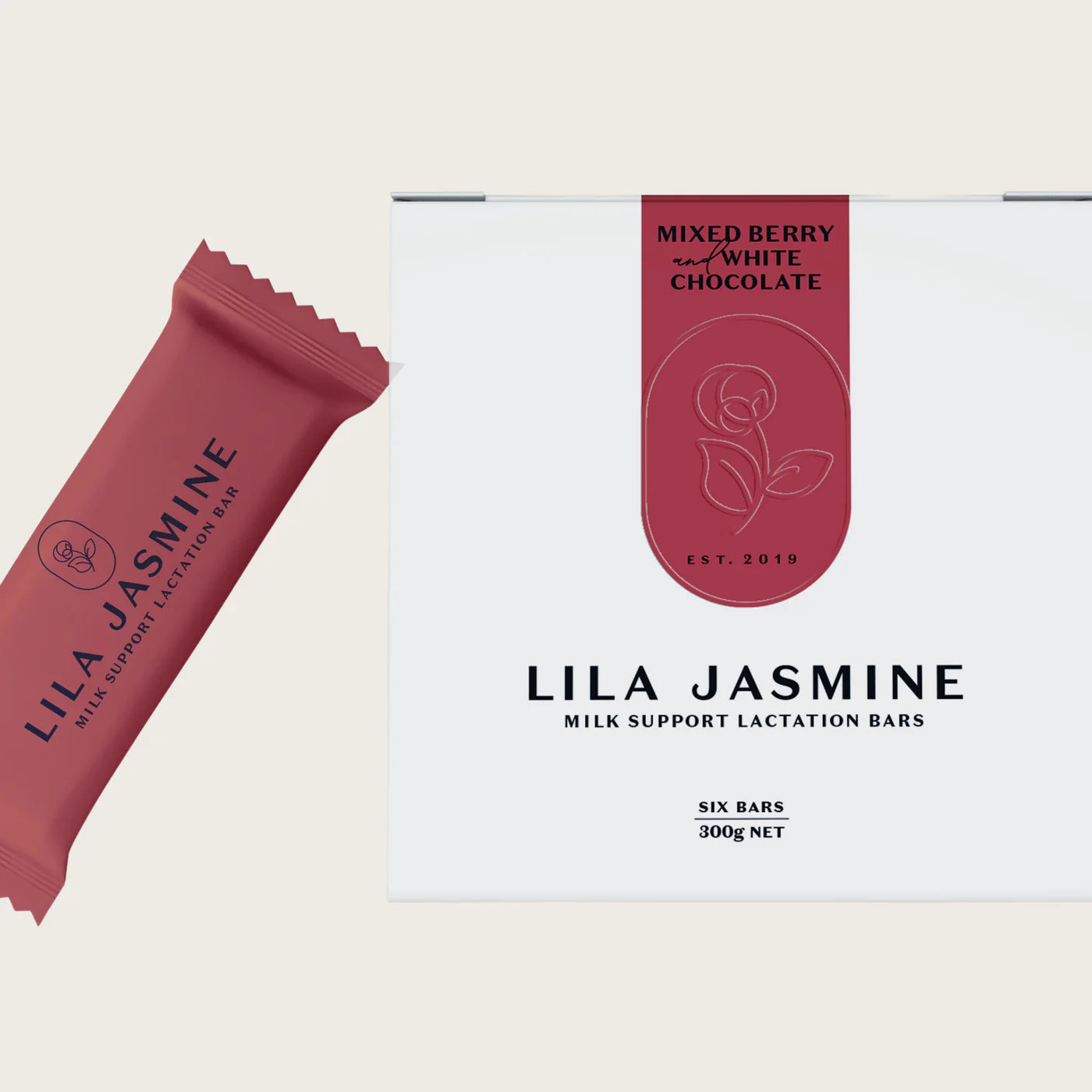 Lila Jasmine - Lactation Bars - Berry + White Choc